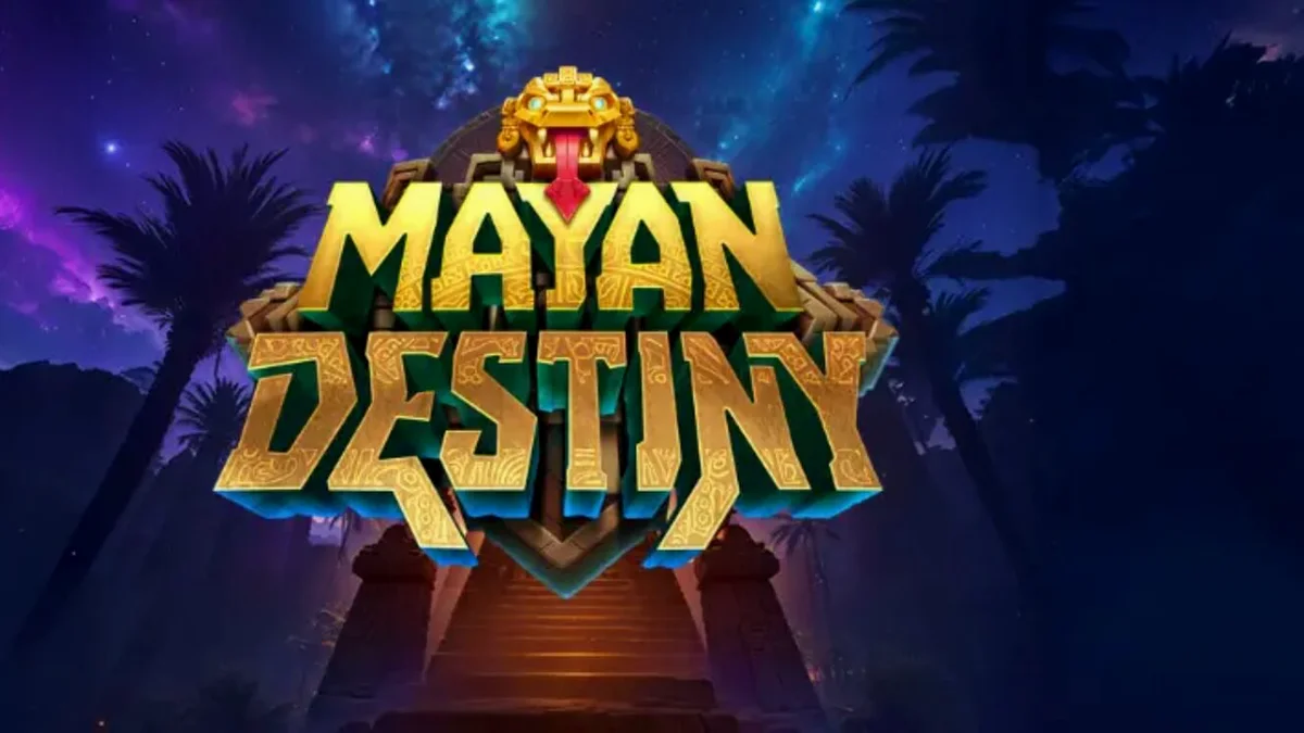 Tampilan visual slot Mayan Destiny dengan tema kuil kuno dan hutan mistis.